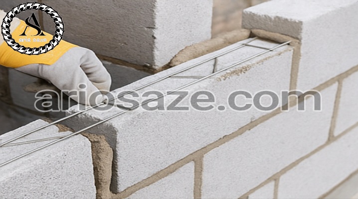کاربرد میلگرد بستر در دیوار بلوکی