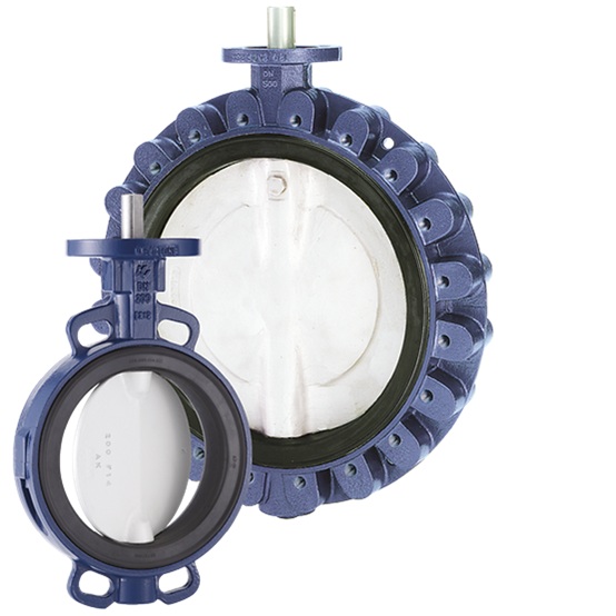A close-up of a blue and white valveDescription automatically generated