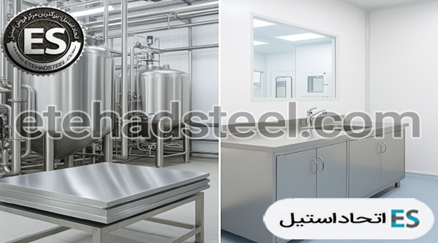 ورق استیل 304 در صنایع غذایی و بهداشتی