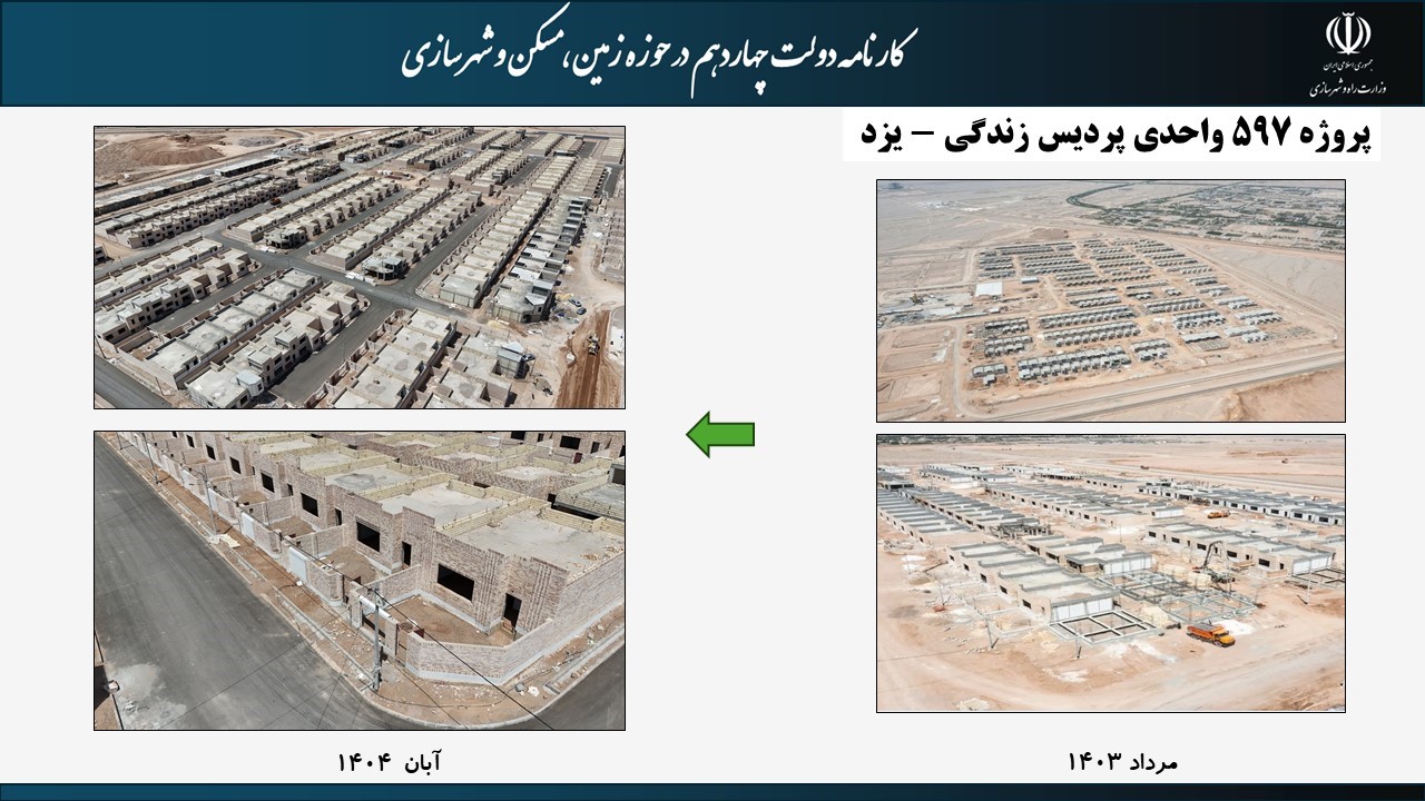 پروژه 597 واحدی پردیس زندگی یزد