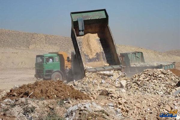 کرمانشاه در محاصره نخاله های ساختمانی کرمانشاه در محاصره نخاله های ساختمانی